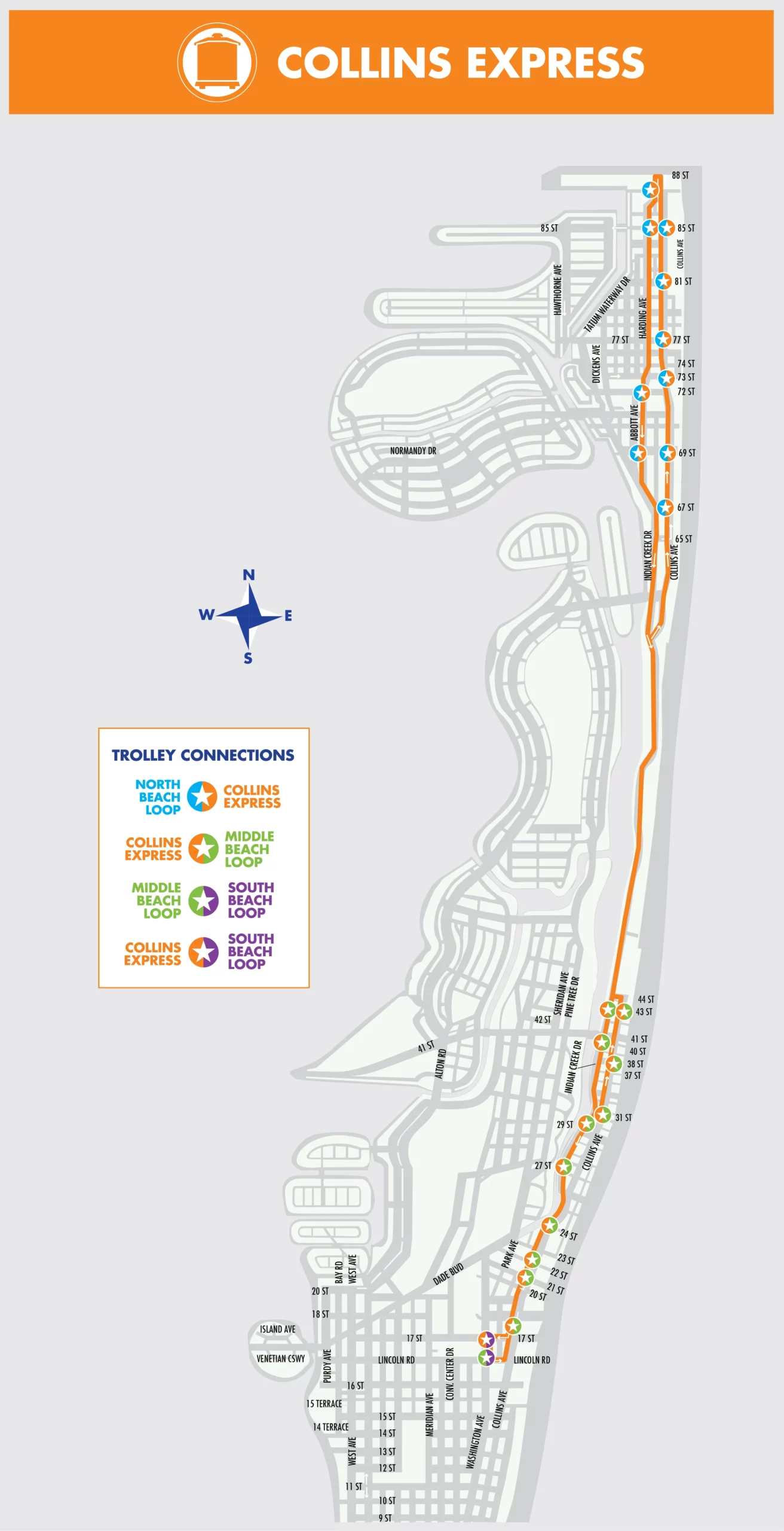 Collins Express map